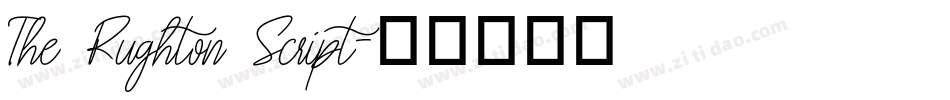 The Rughton Script字体转换